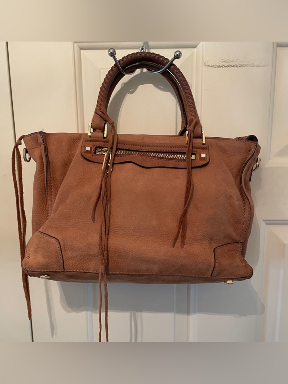 Rebecca Minkoff Brown Leather Satchel with Handles- crossbody attachment - Picture 2 of 15